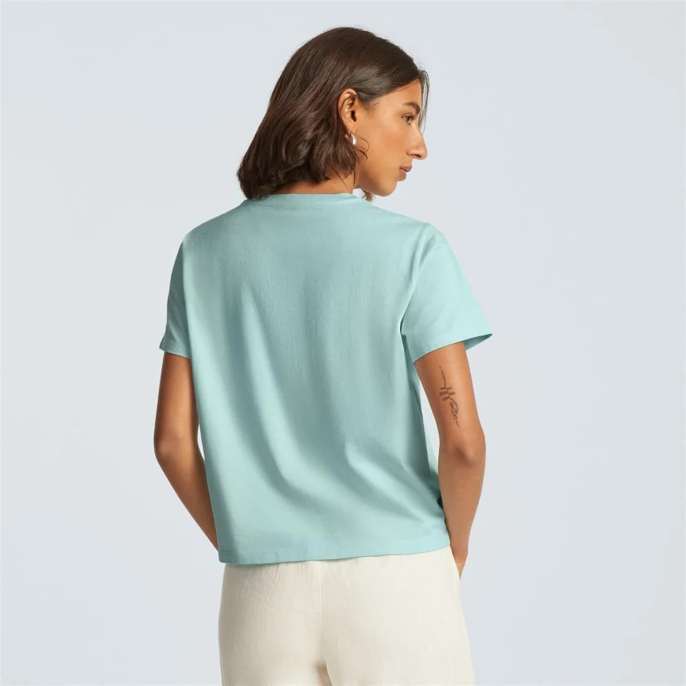 The Box-Cut Tee in Essential Cotton | Ice Blue | No Pocket (2)