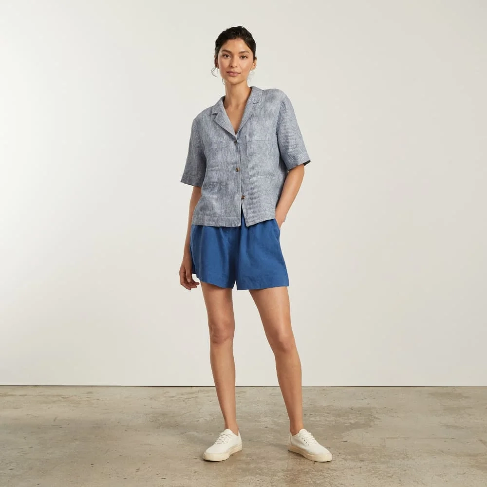 The Linen Boxer Short | Deep Blue (2)
