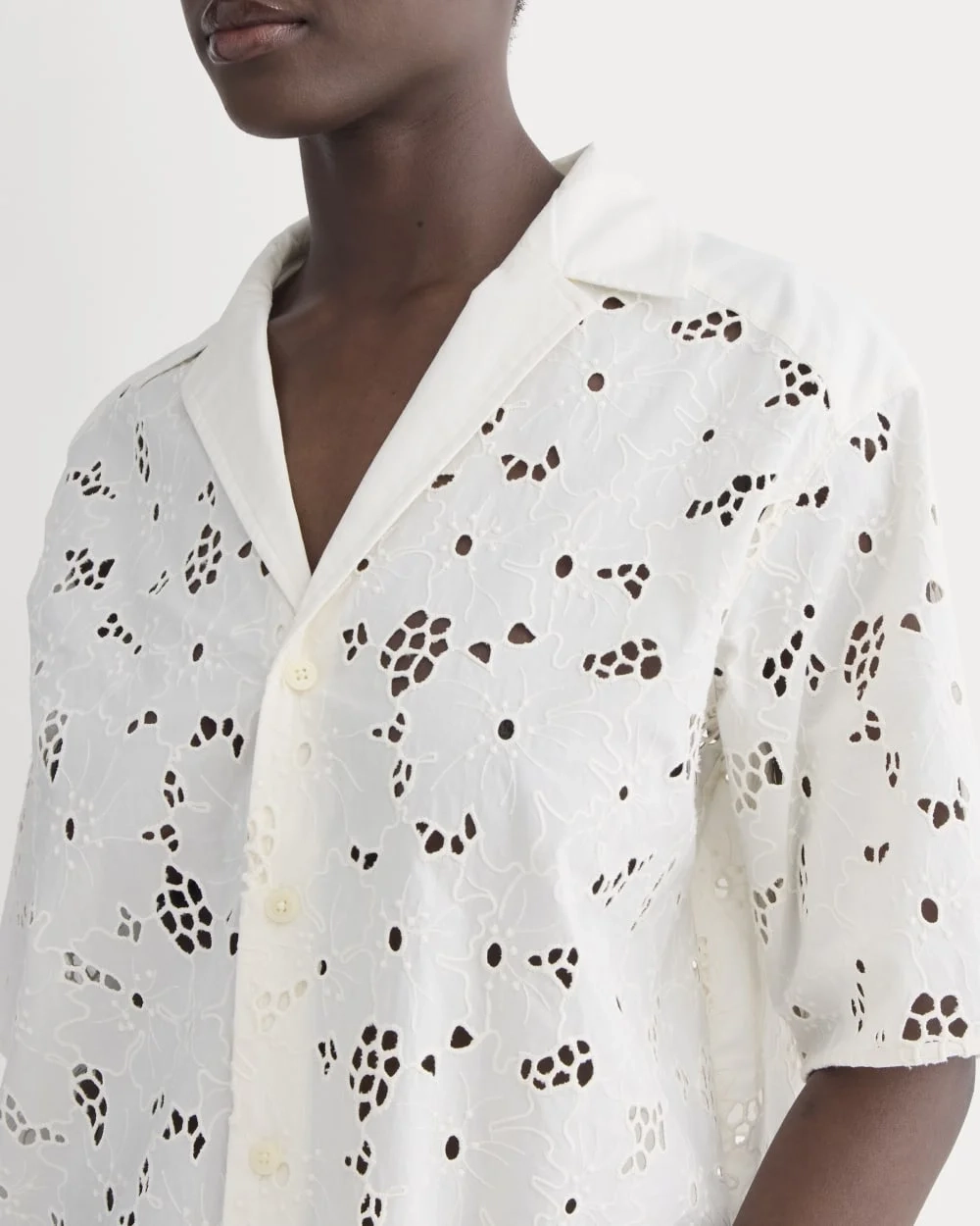 The Eyelet Camp Shirt | Bone (2)