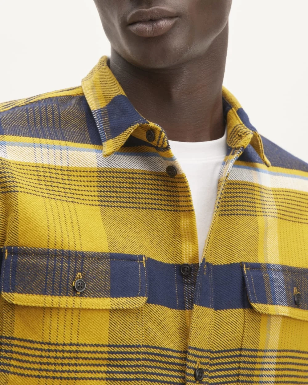 The Heavyweight Overshirt | Uniform | Honey / Heritage Blue / Navy / Bone (2)