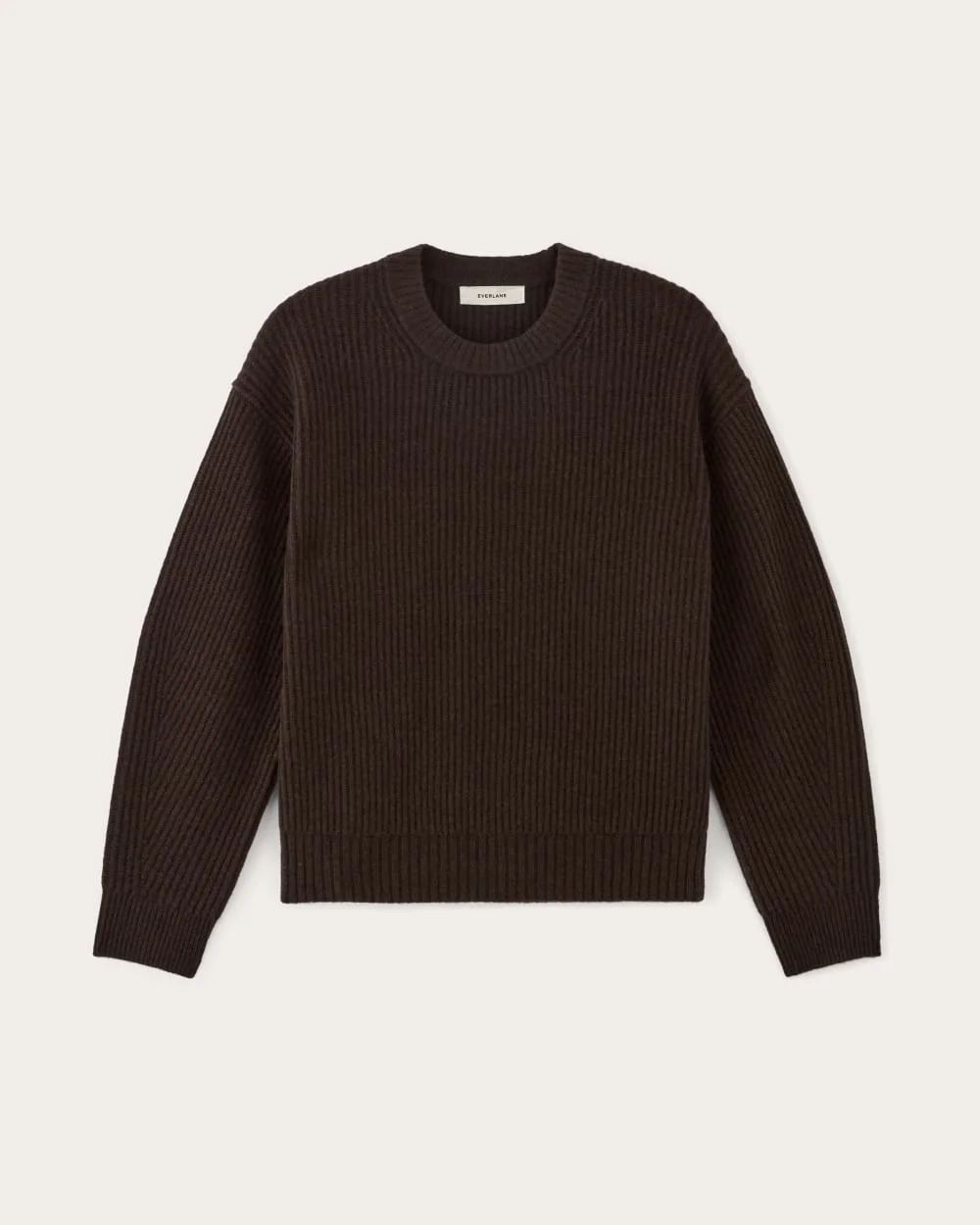 The Cocoon Crew in Wool Cashmere | Americano (2)