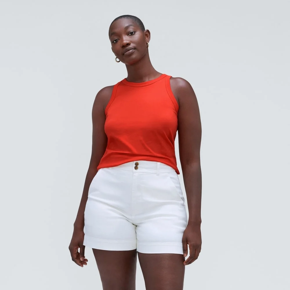 The Tank in Essential Cotton | Red Orange (2)