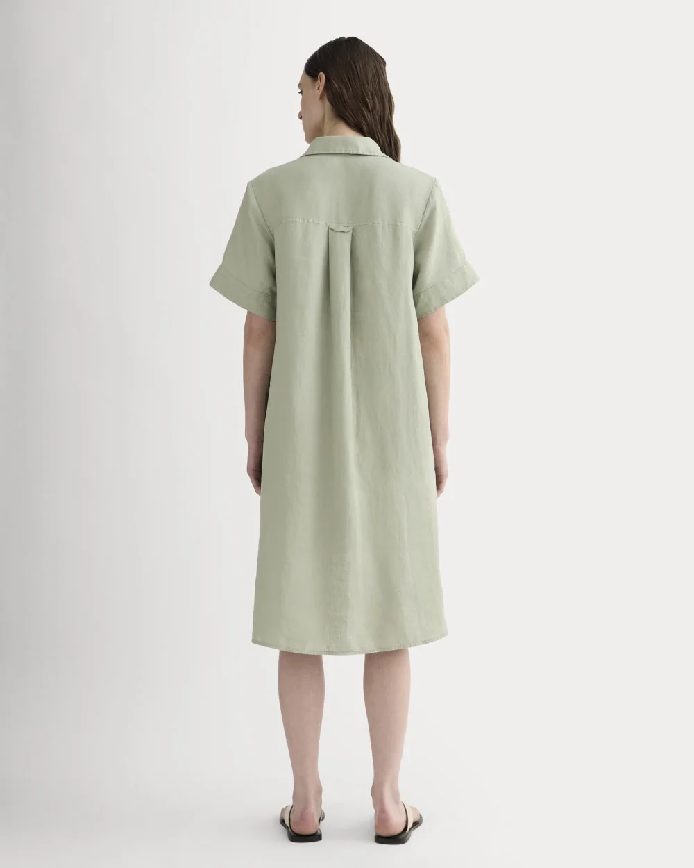The Daytripper Dress in Linen | Seagrass (2)