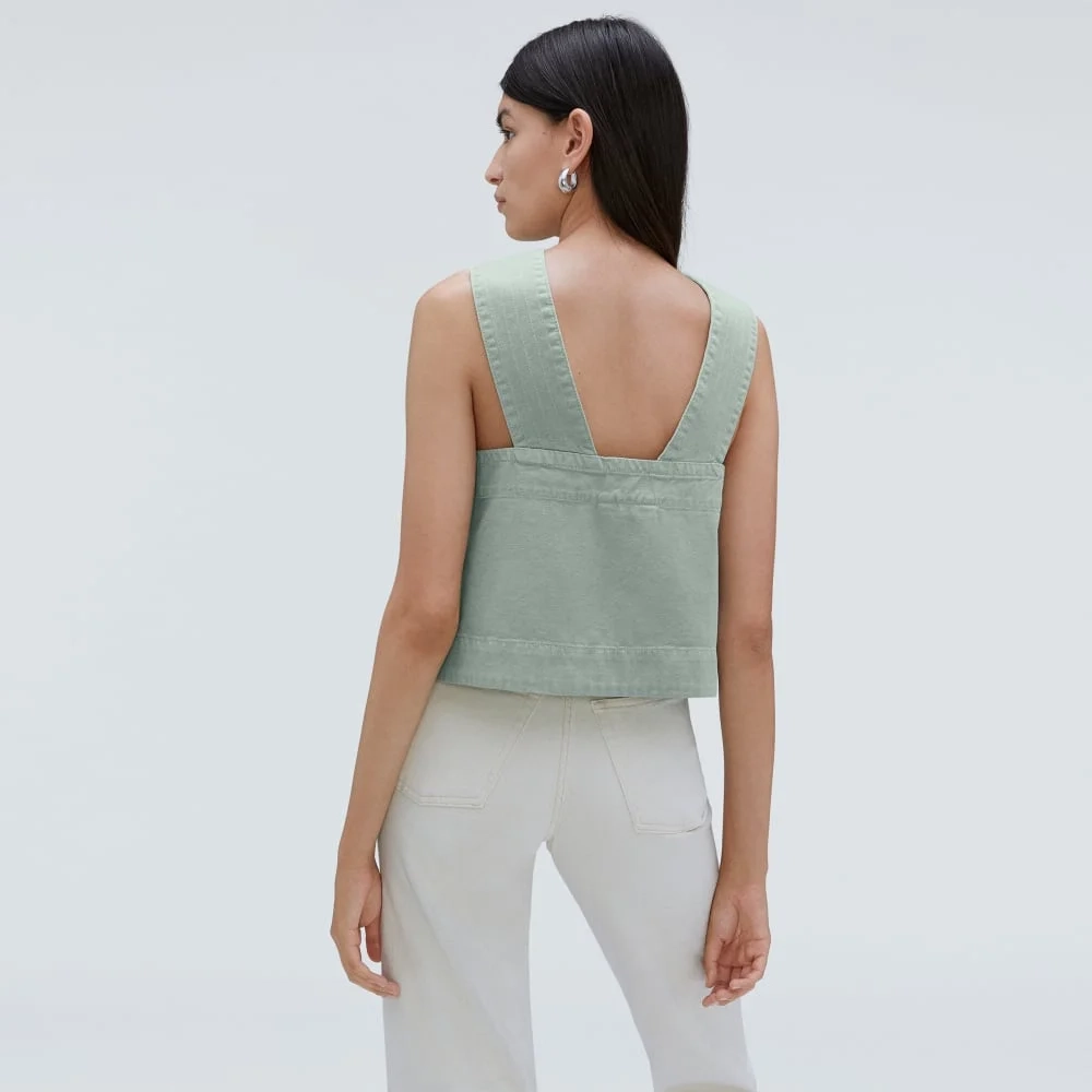 The Cross-Front Apron Top | Sea Glass (3)