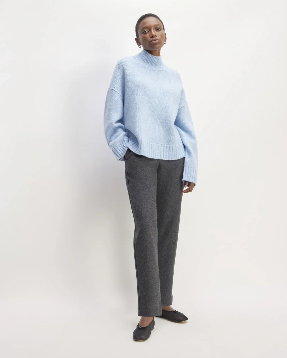 The Cloud Oversized Turtleneck | Chambray Blue (2)