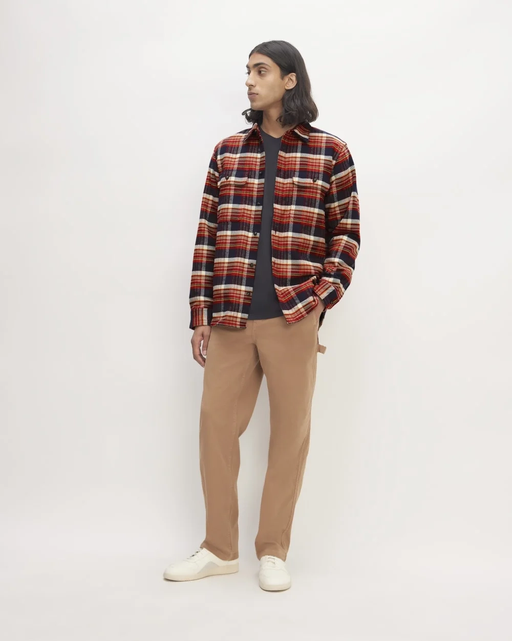 The Heavyweight Overshirt | Uniform | True Navy / Haute Red / Honey (3)