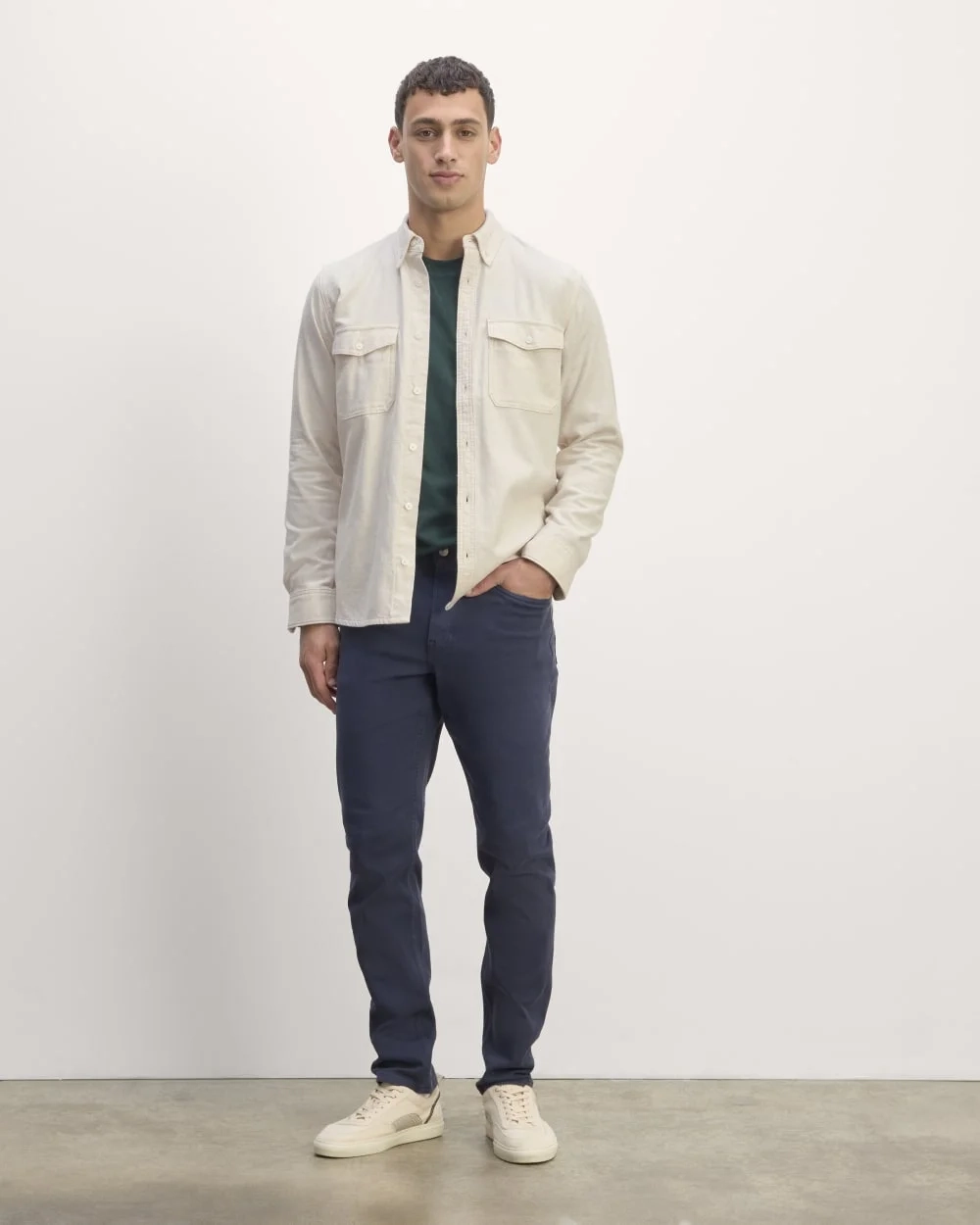 The Brushed Flannel Shirt | Heathered Oat (2)