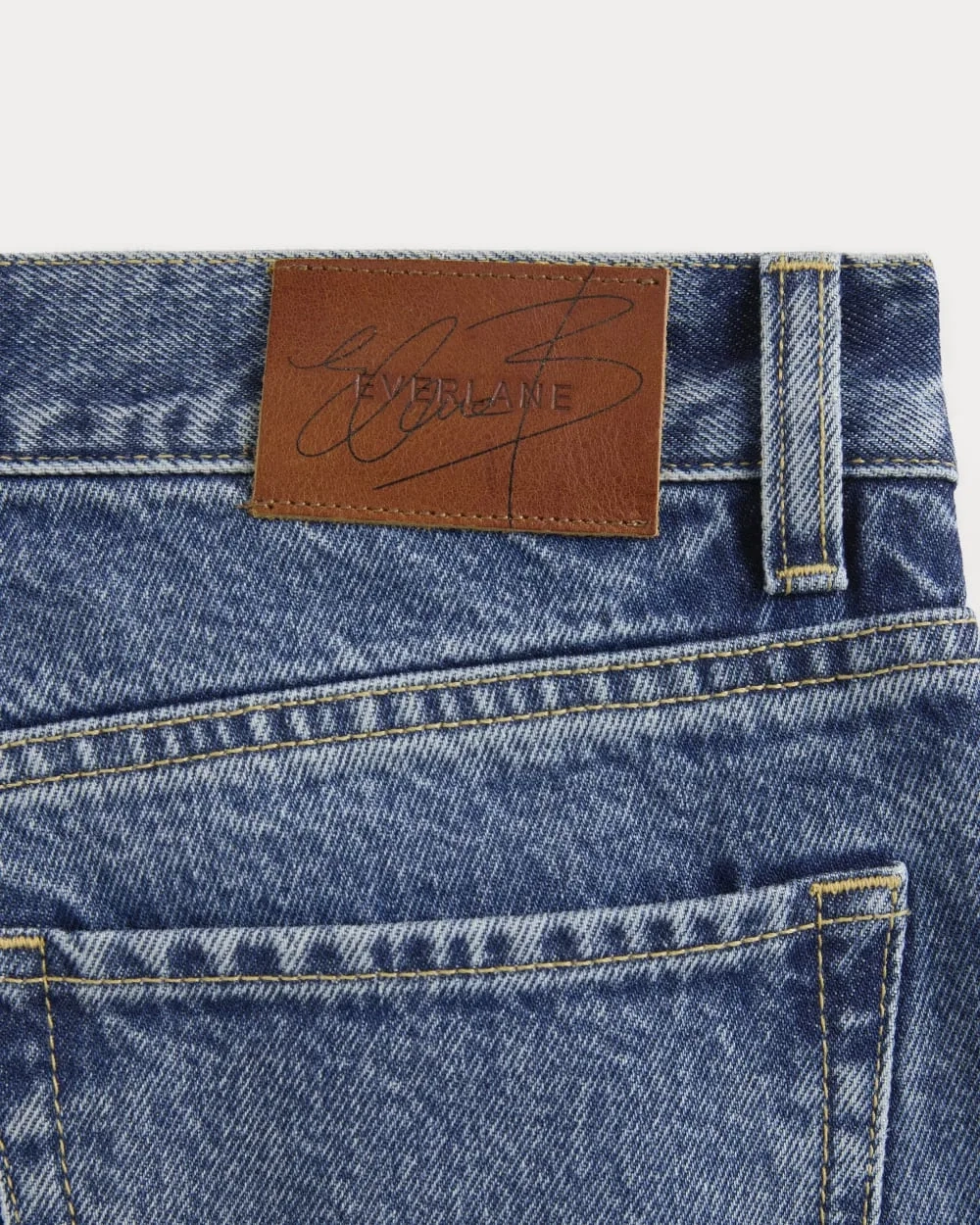 Everlane x Elena Bonvicini La Brea Low-Rise Baggy Jean | Blue Bird Indigo (2)