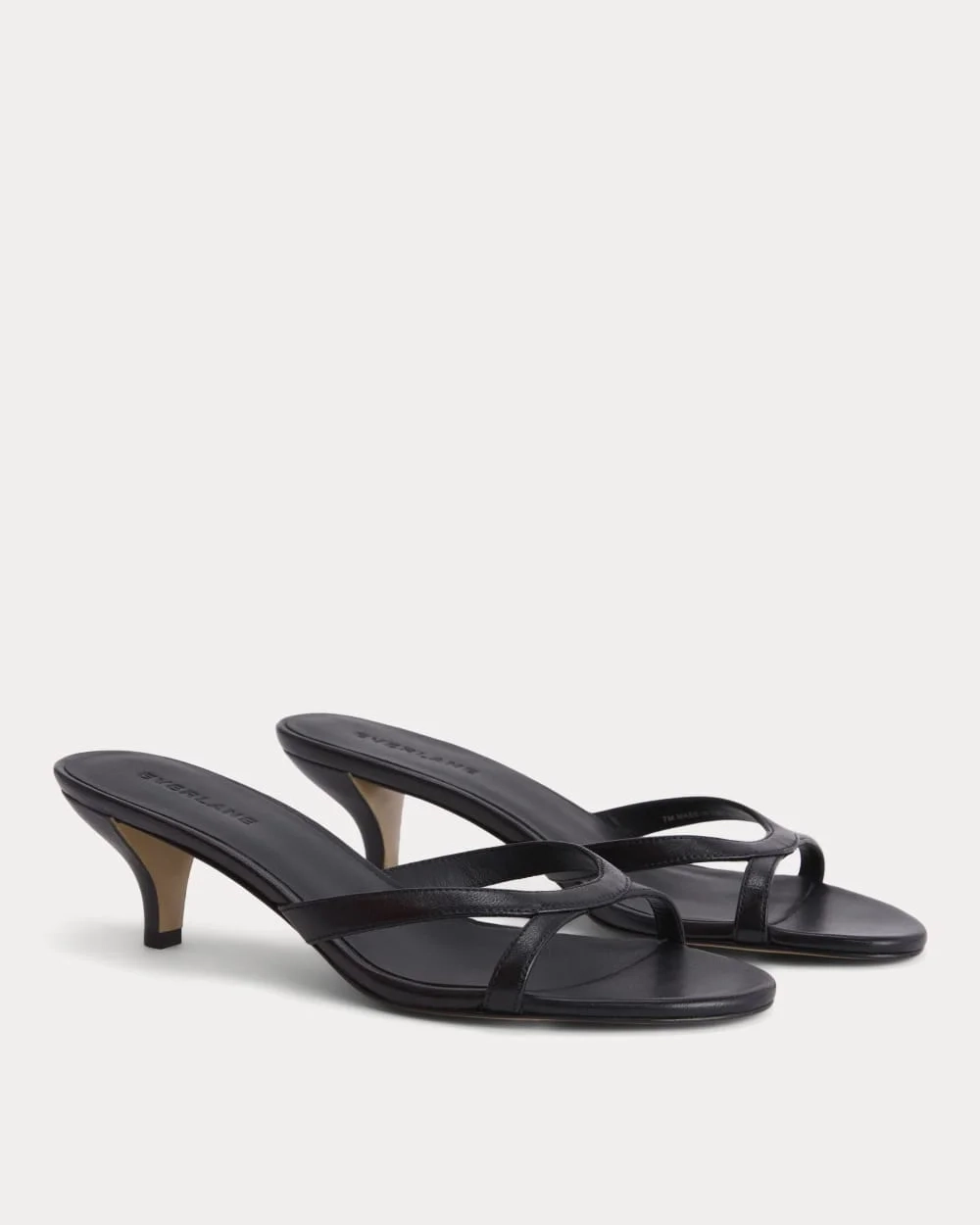 Sculpted Heel Sandal | Black Leather (2)