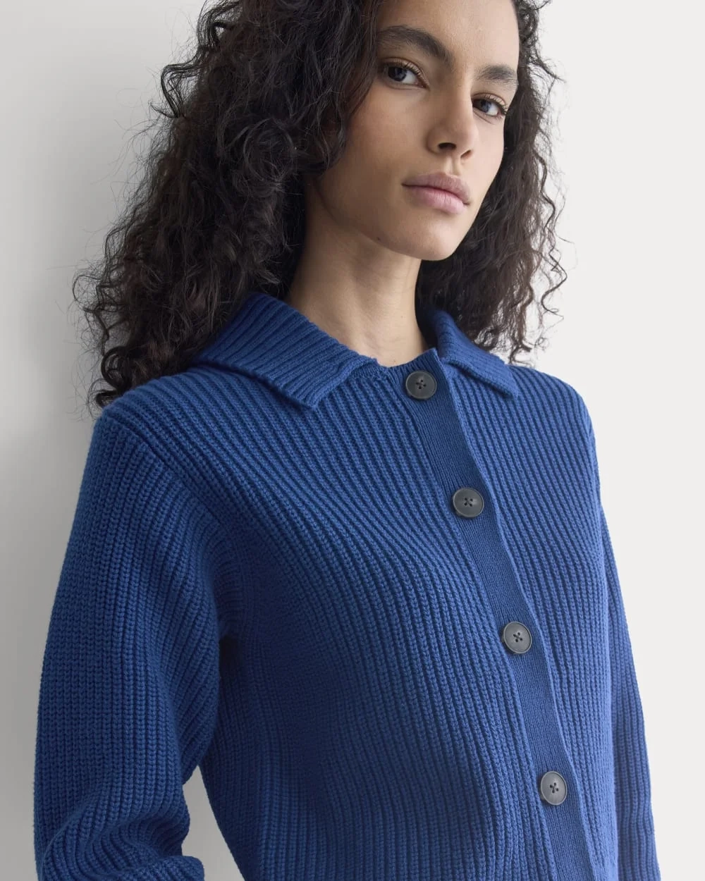 Shrunken Cardigan in Everyday Cotton | Estate Blue (2)