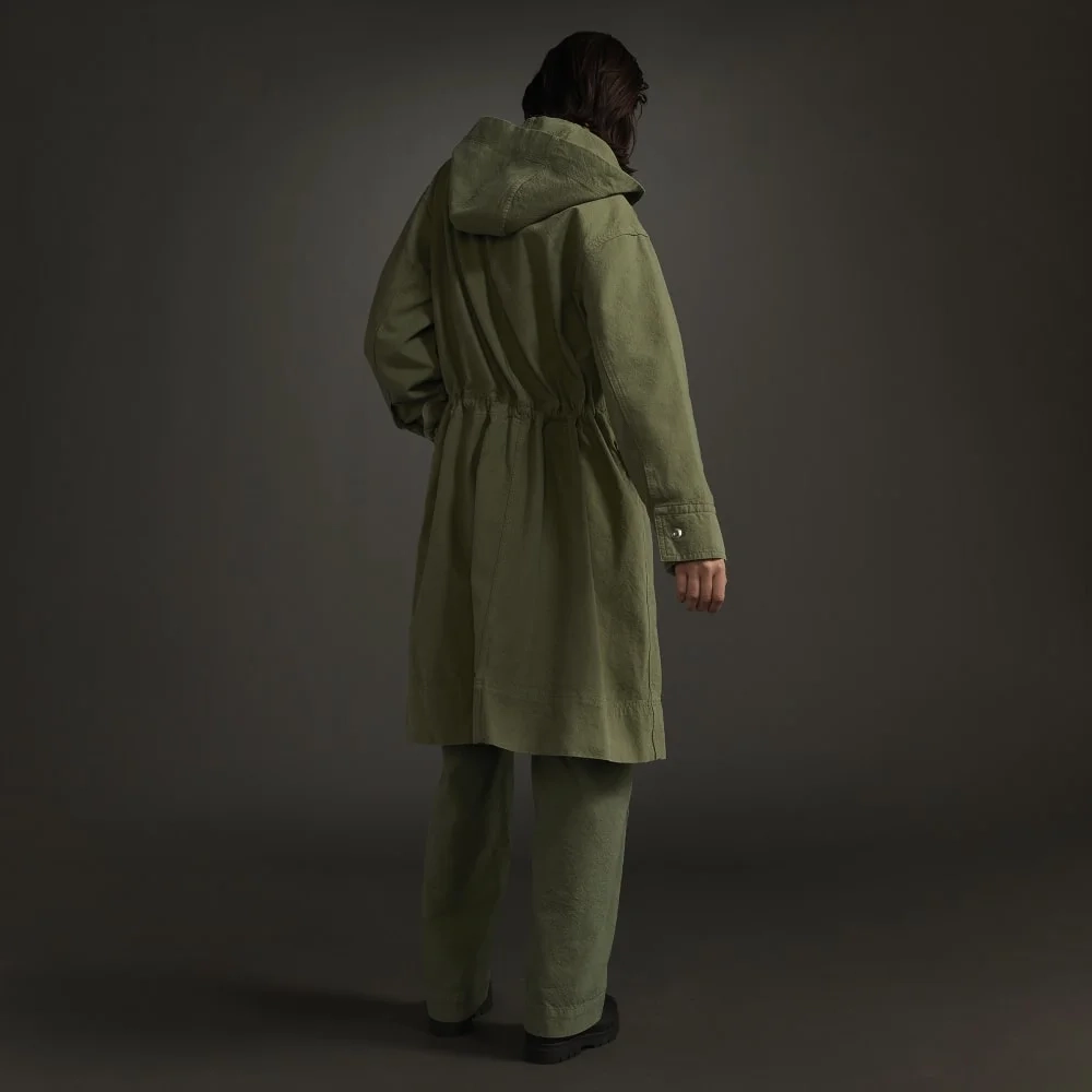 The Canvas Organic Cotton Parka | Forest Green (3)