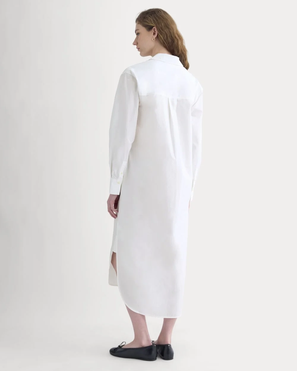 Midi Shirtdress in Ultrasoft Cotton | White (2)