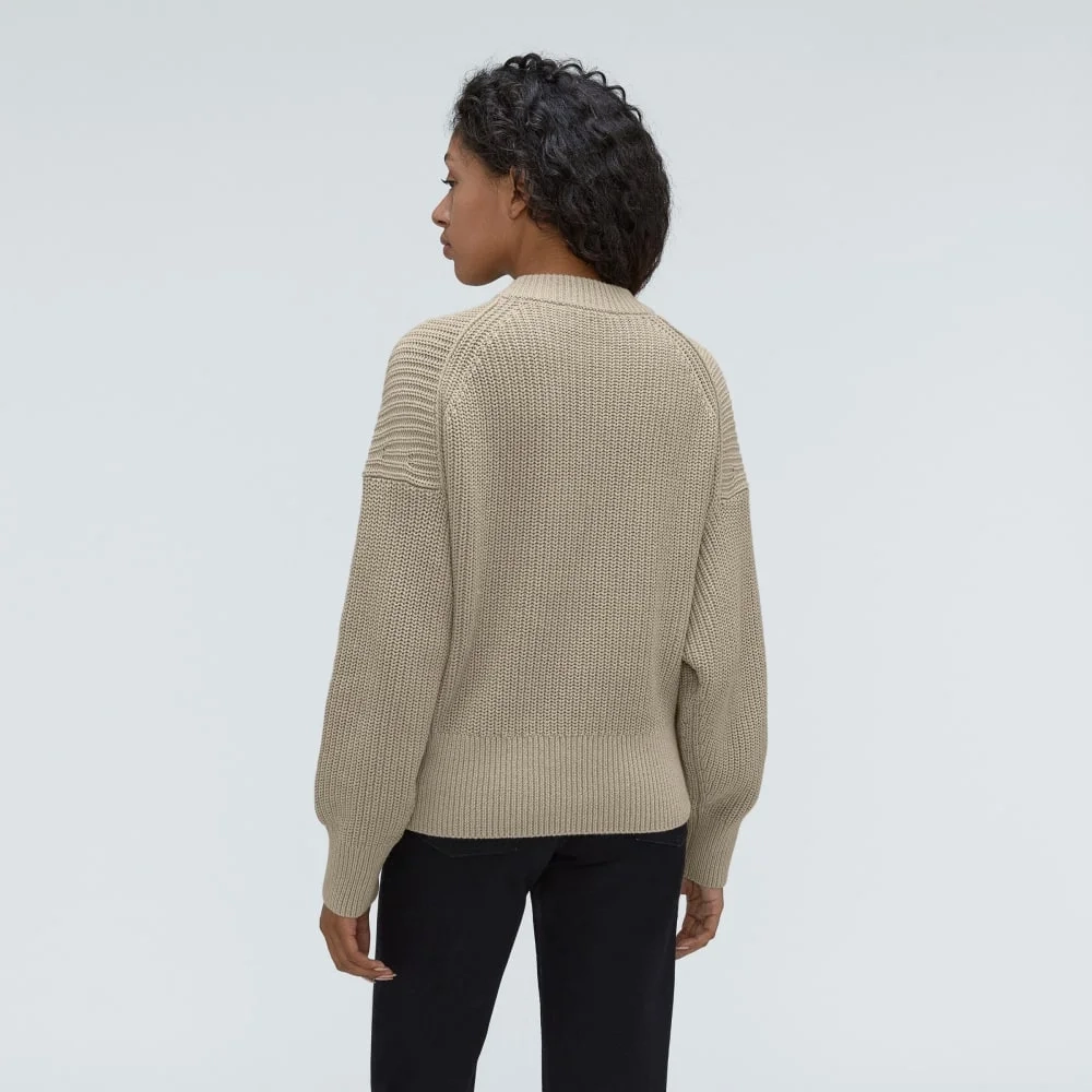 The Texture Cotton Crew | Trench Coat Khaki (2)