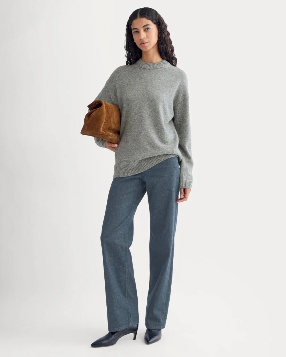 Cashmere Boyfriend Sweater | Husky Gray (3)