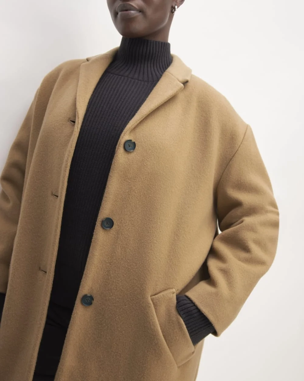 The Italian ReWool® Cocoon Coat | Camel (2)