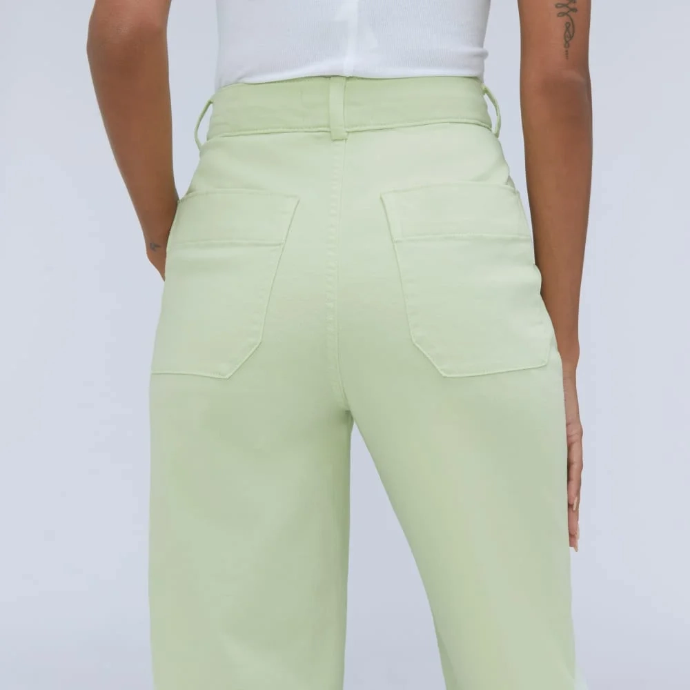 The Organic Wide-Leg Pant | Seafoam Green (3)