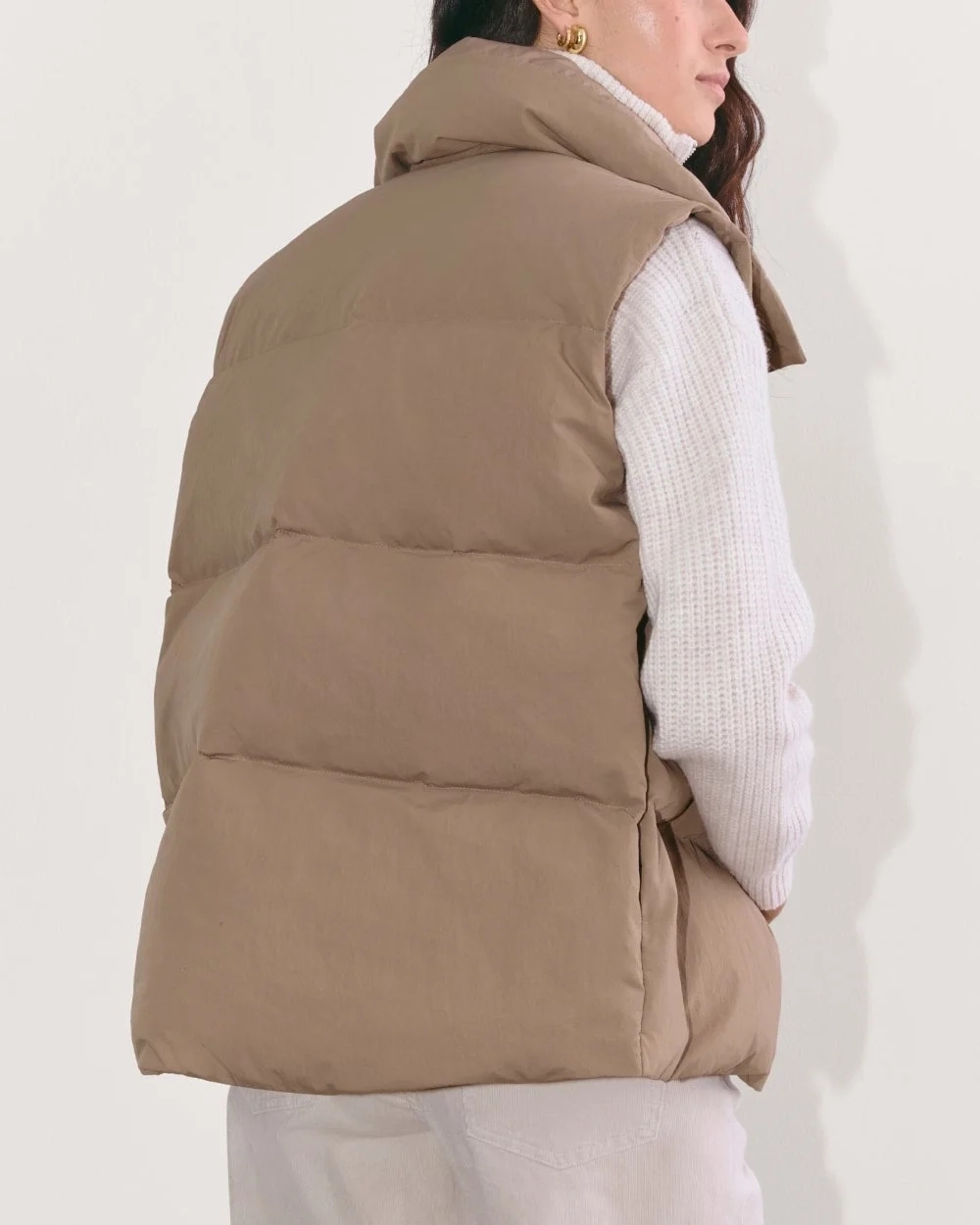 The Puffer Vest | Taupe Grey (2)