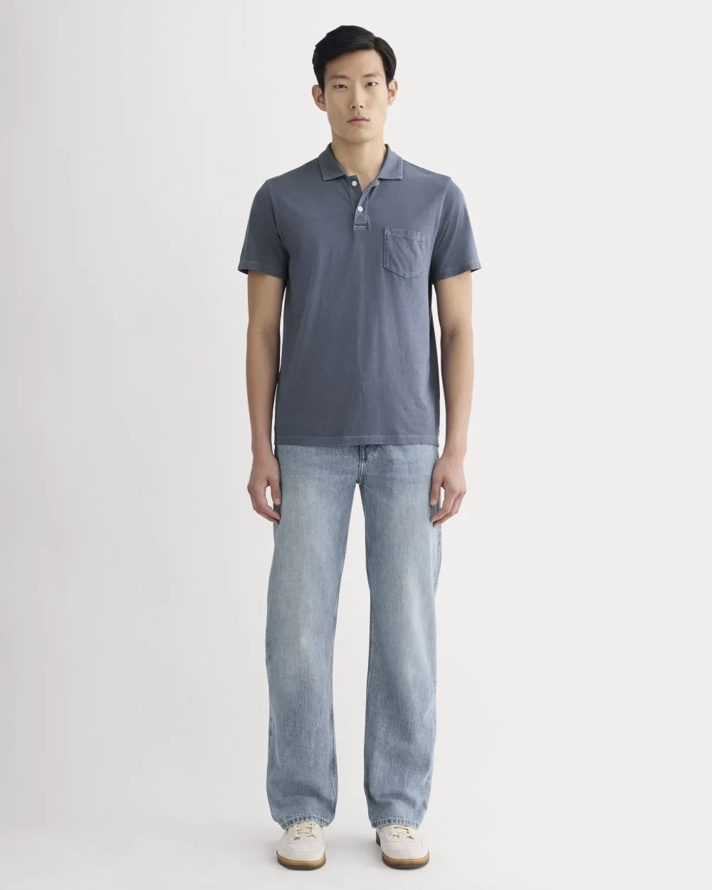The Essential Organic Garment-Dyed Polo | Navy (2)