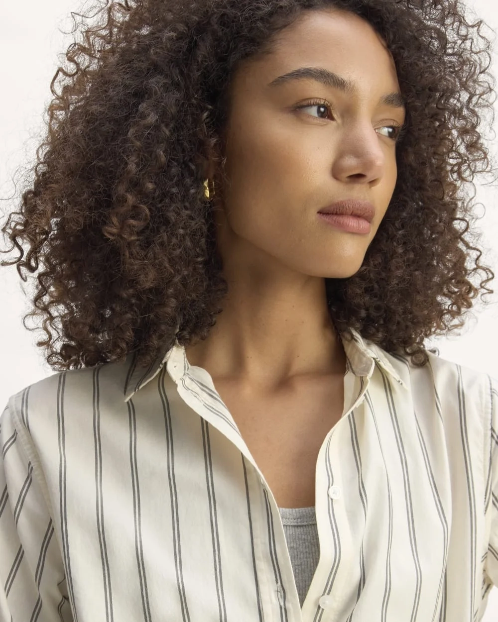 The Must-Have Shirt in Silky Cotton | Bone / Black (2)