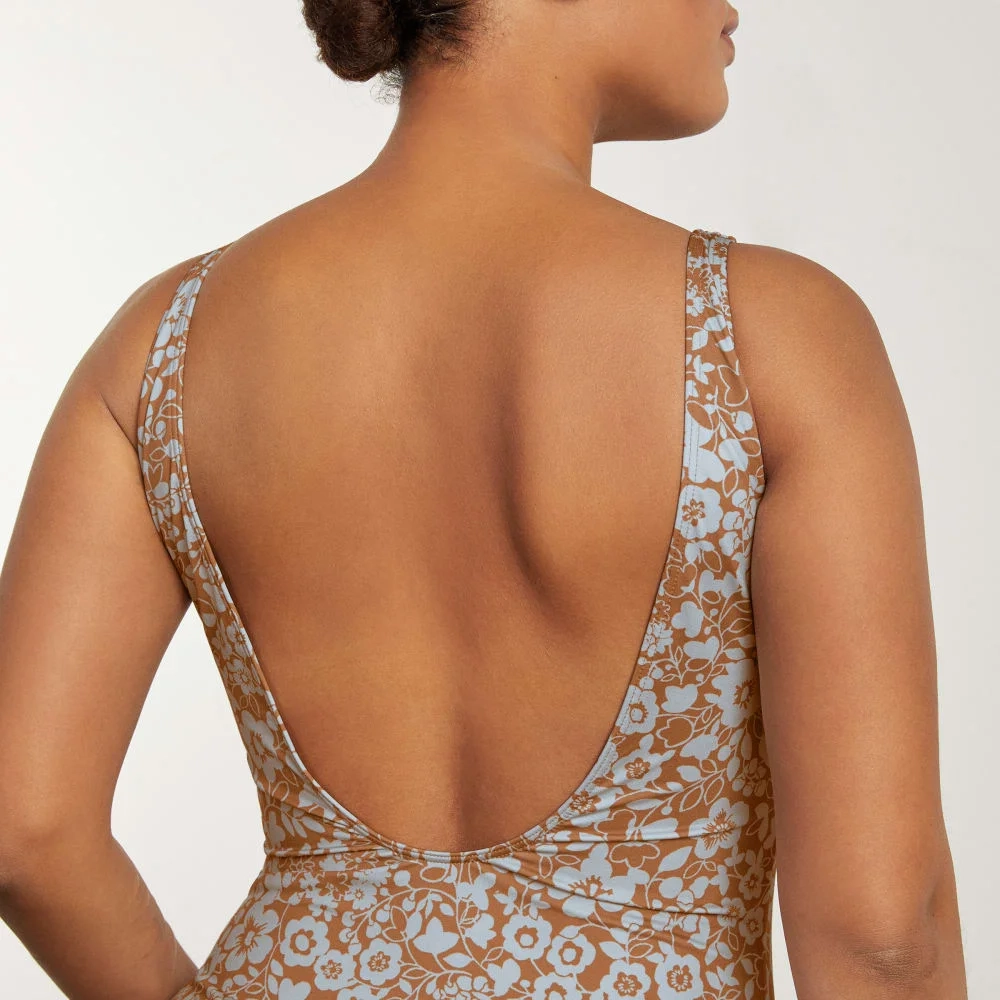 The Square-Neck One-Piece | Honey Floral (3)