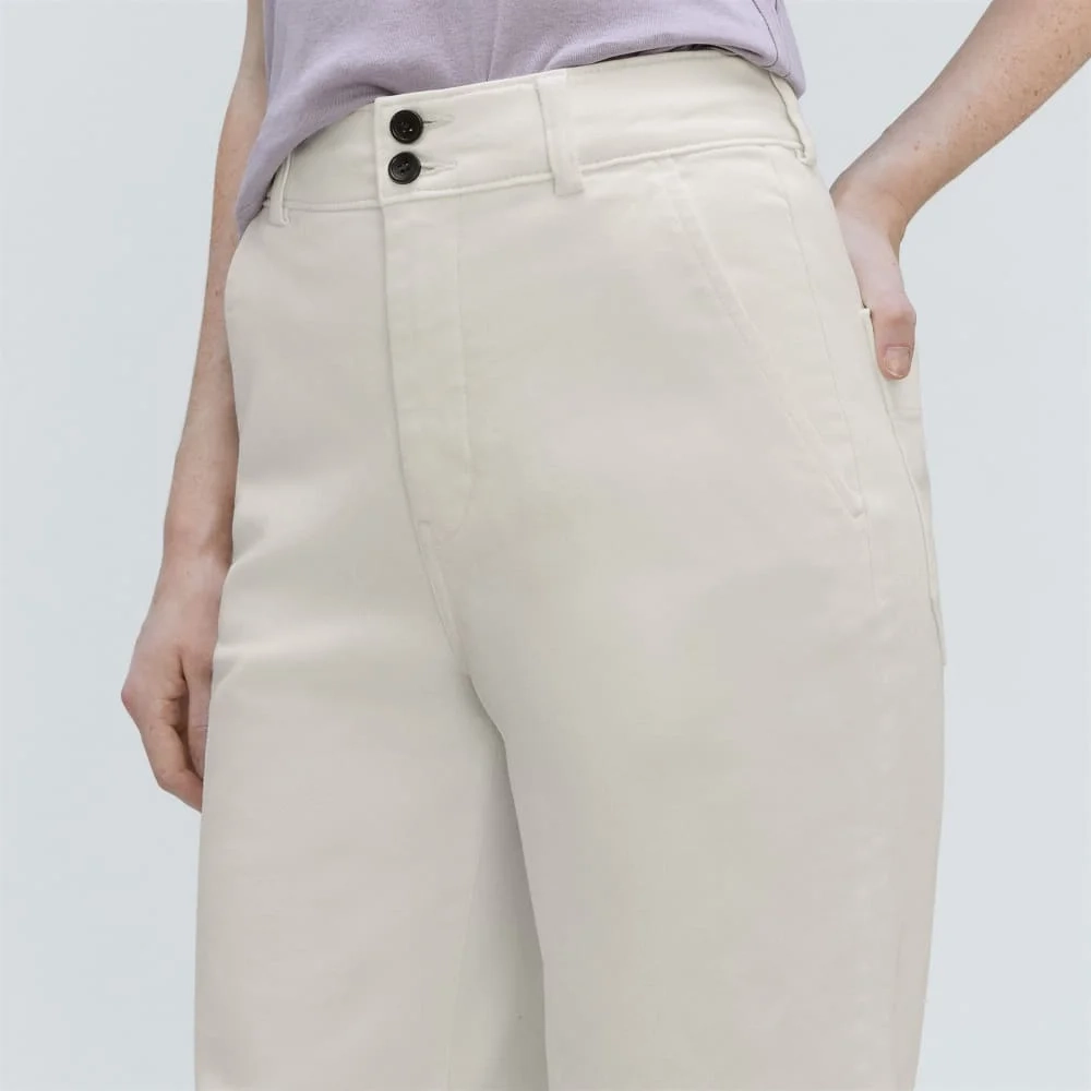 The Organic Wide-Leg Pant | Bone (2)