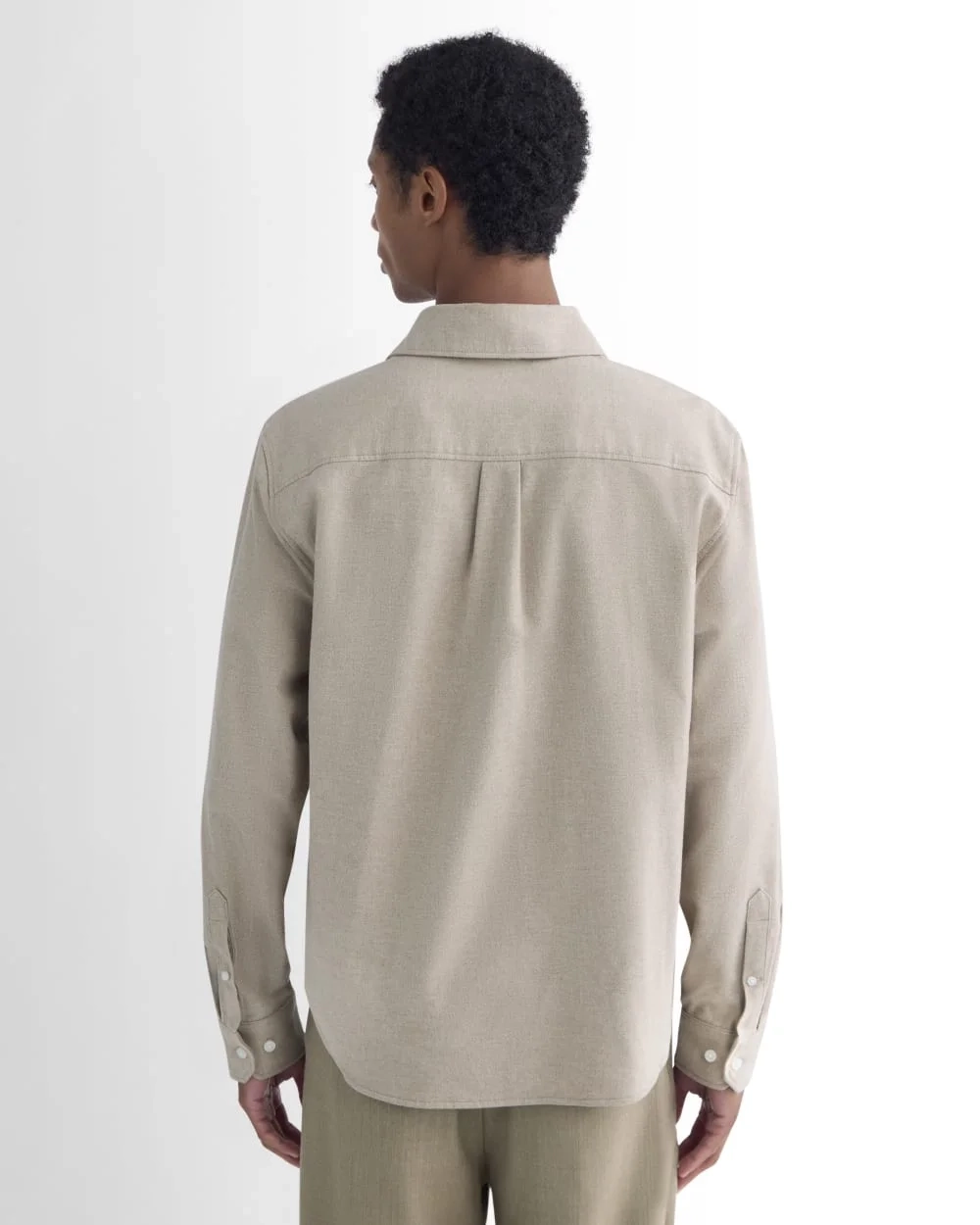 Brushed Flannel Shirt | Heathered Oatmeal (2)