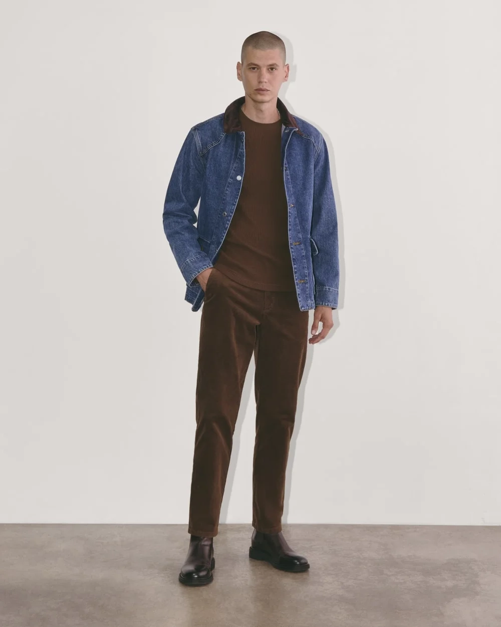 The Waffle Long-Sleeve Crew | Dark Mahogany (2)