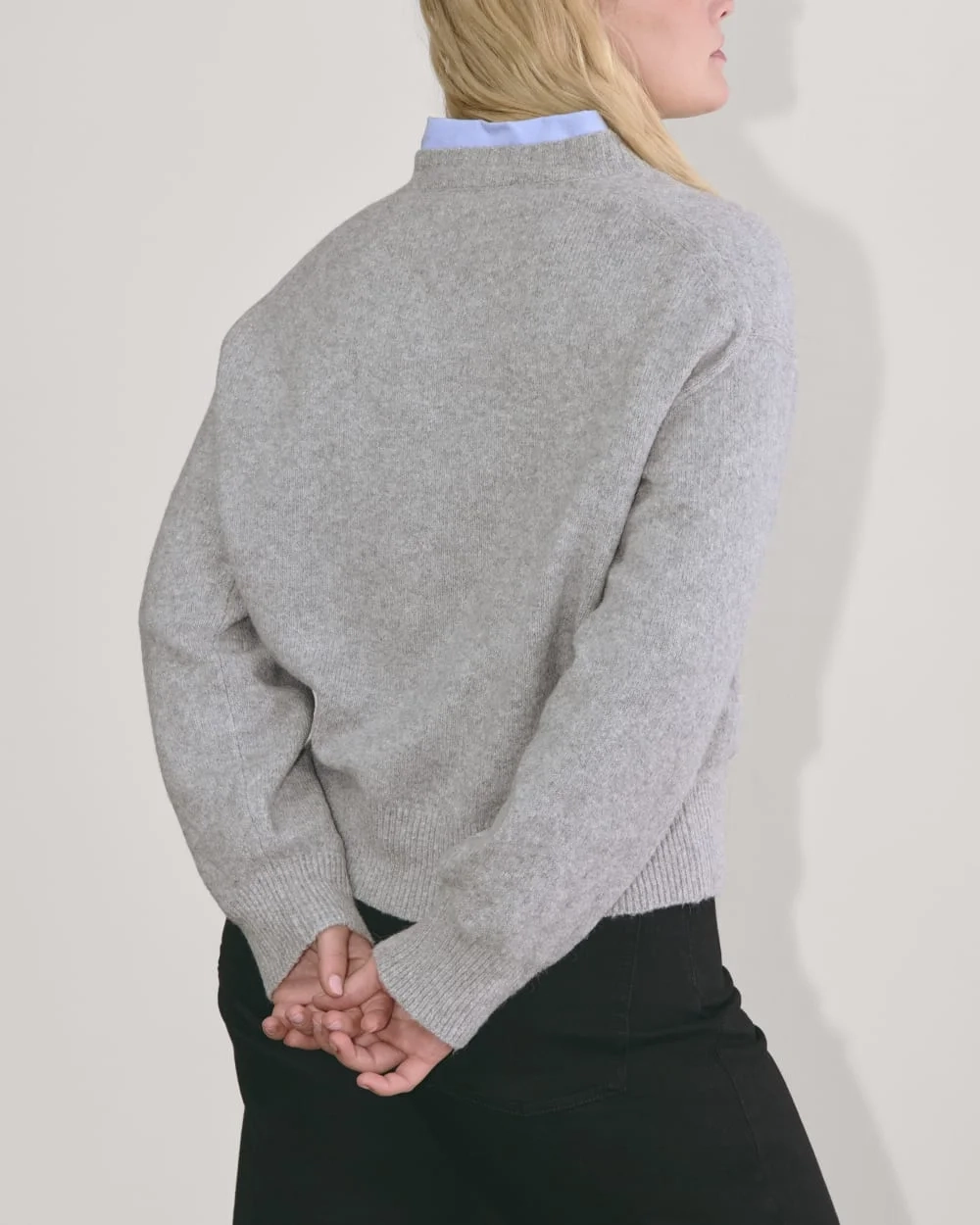 The Cocoon Crew in Plush Cotton | Heathered Grey (2)