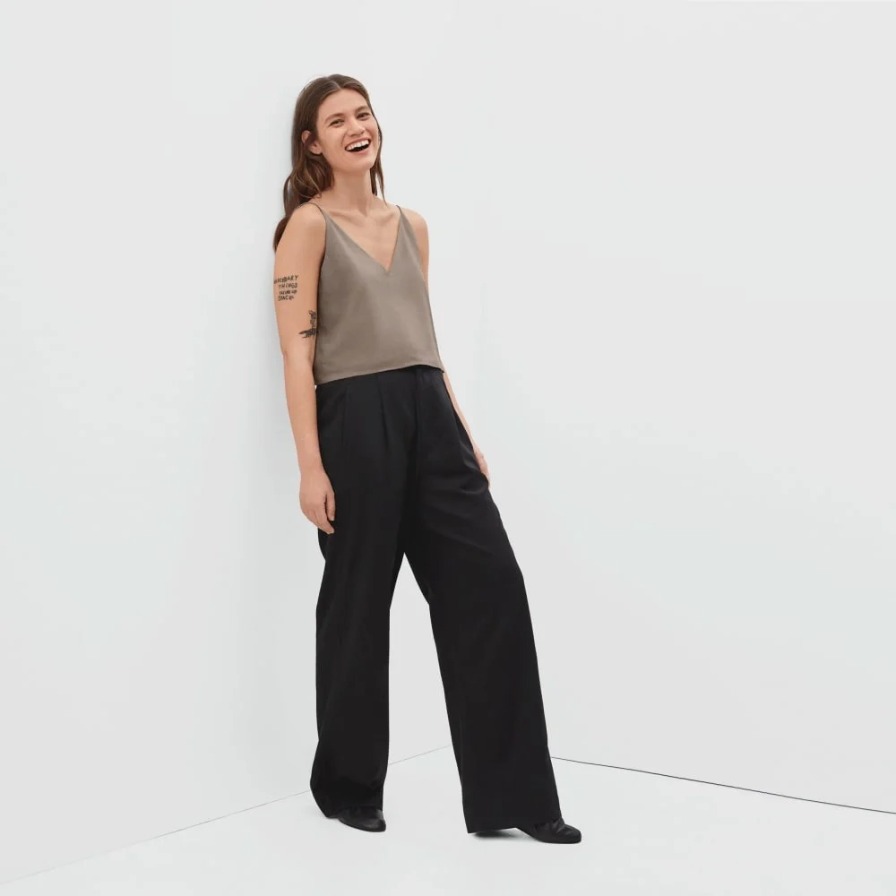 The Washable Silk Cropped Cami | Burnt Sugar (2)