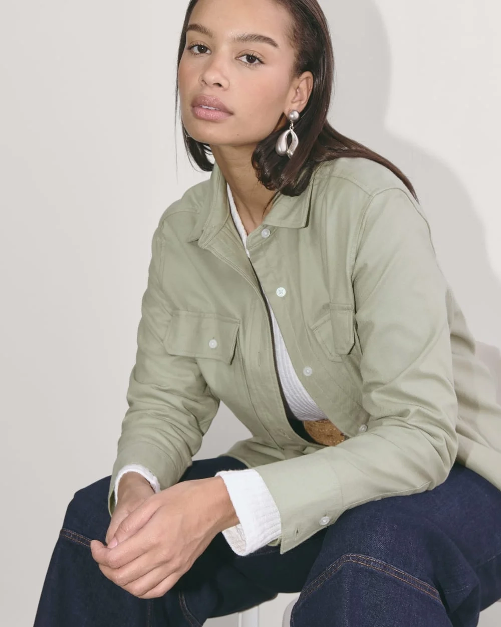 The Boyfriend Shirt in Flannel | Seagrass (2)