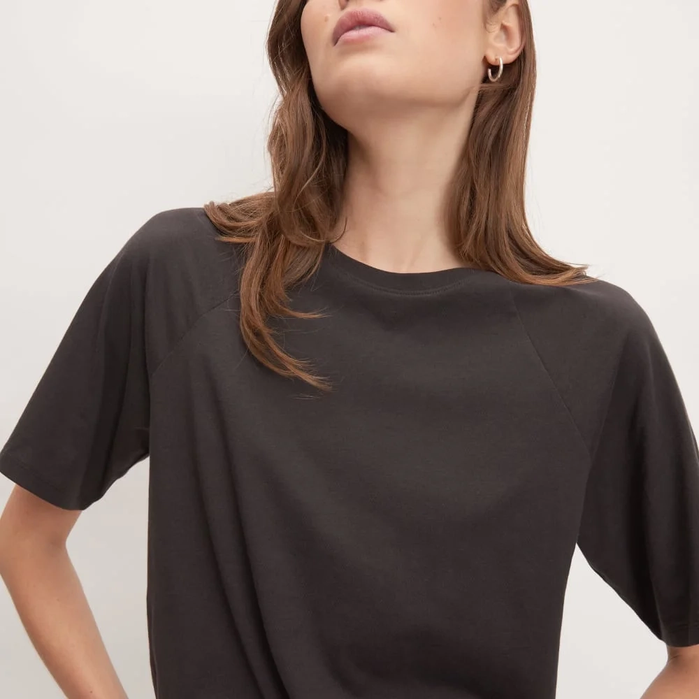 The Organic Cotton Raglan Tee | Vintage Black (3)