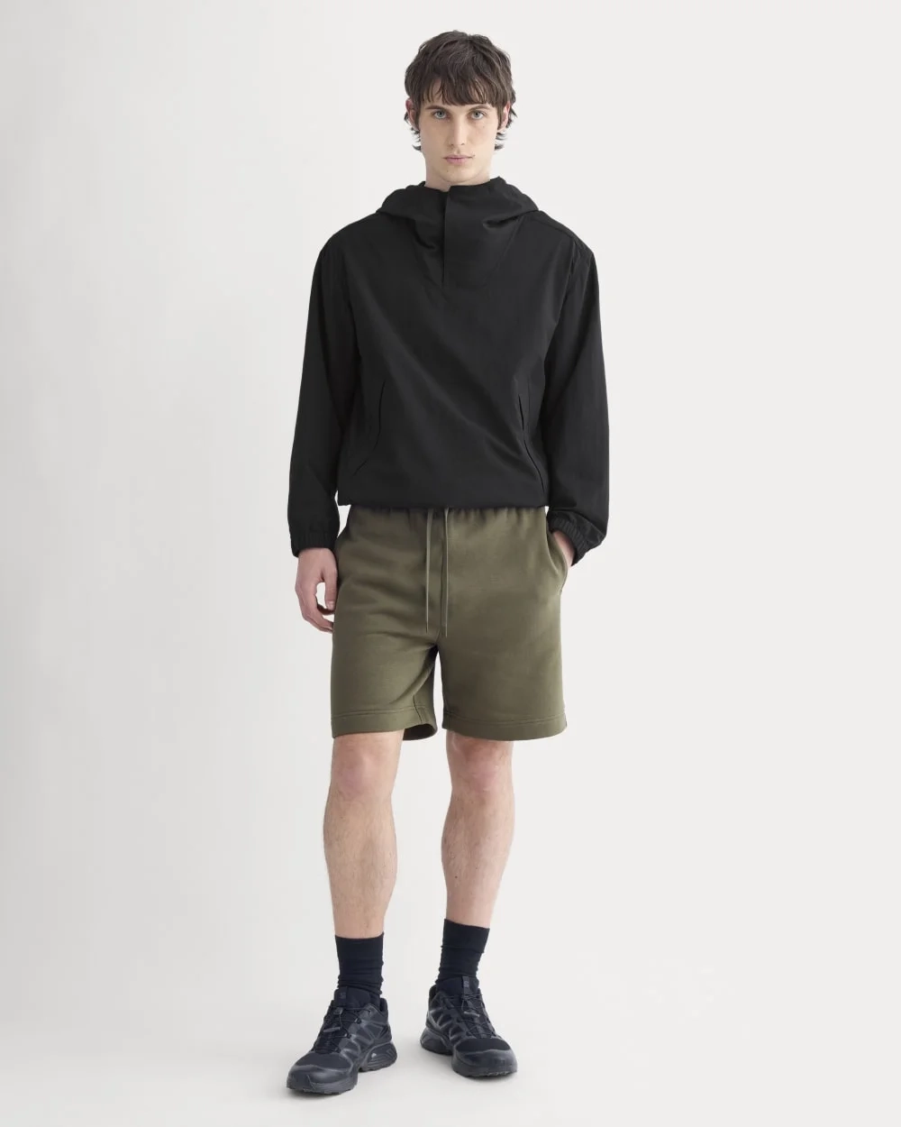 Luxe Fleece Easy Short | Olive Night (3)