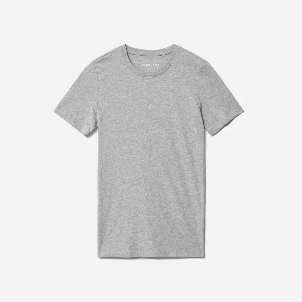 The Organic Cotton Crew Tee |  Heathered Grey (2)