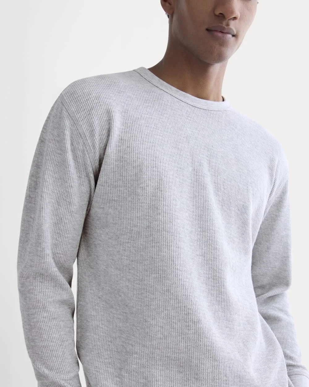 Thermal Crew in Cozy Waffle | Soft Heather Grey (2)