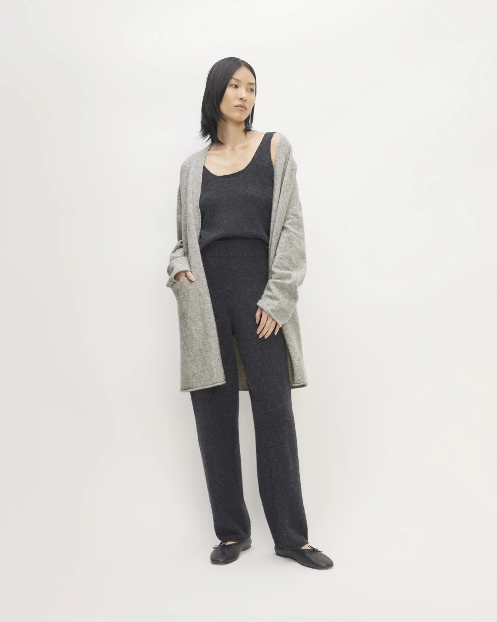 The Cozy-Stretch Long Cardigan | Heathered Grey (2)