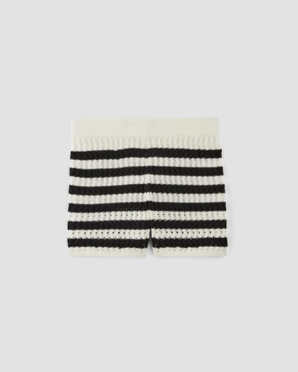 The Crochet Knit Short | Bone / Black (3)