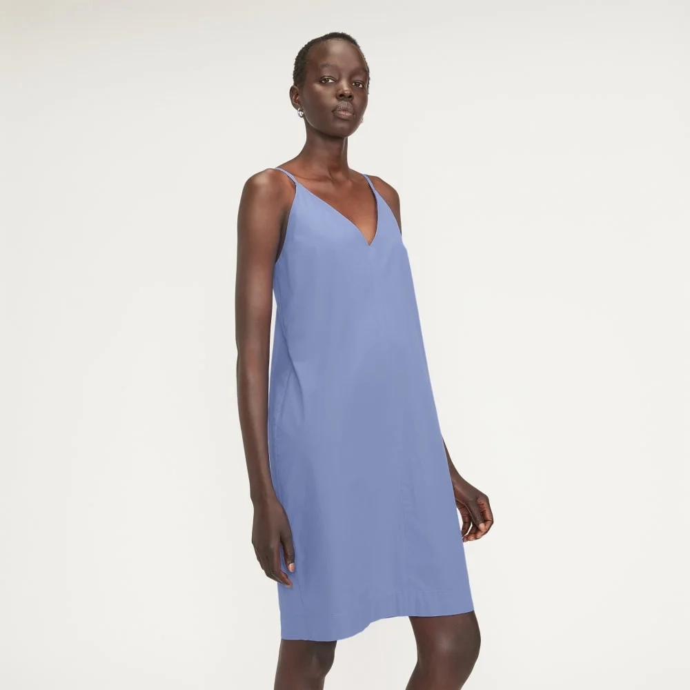 The Poplin Slip Dress | Cornflower Blue (2)