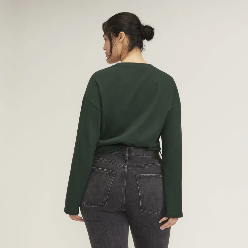 The Organic Cotton Relaxed Long Sleeve Tee | Scarab (2)