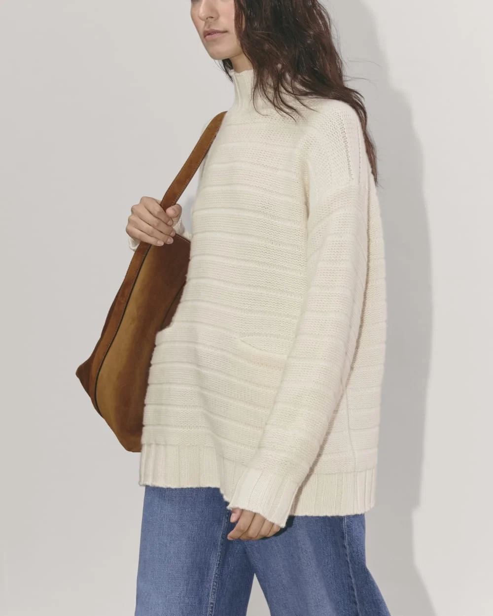 The Oversized Turtleneck in Luxe Merino | Bone (2)