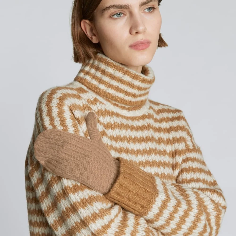 The Cashmere Mittens | Light Camel (2)