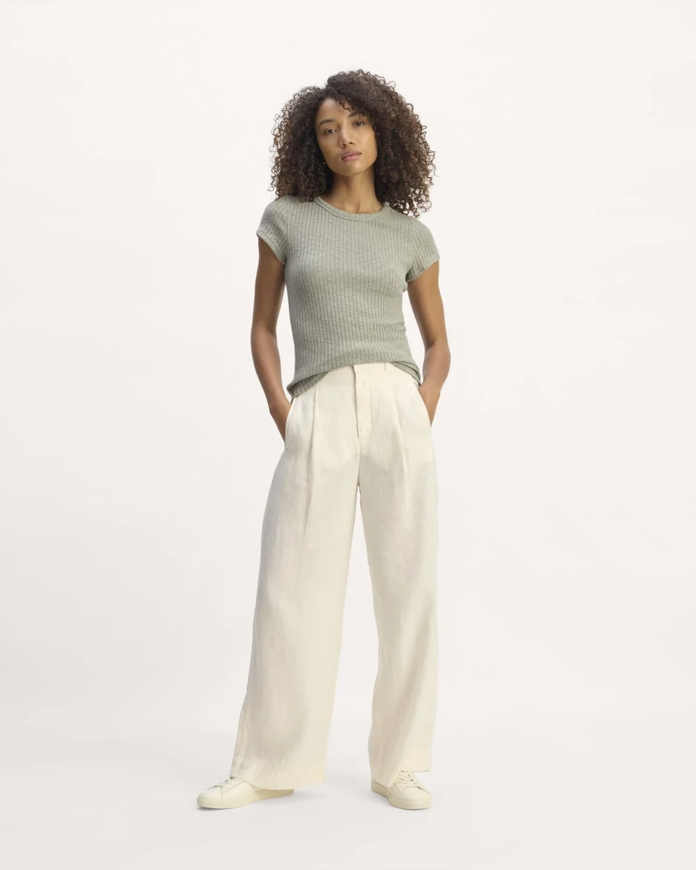 The Cozy Rib Tee | Sage Green (2)