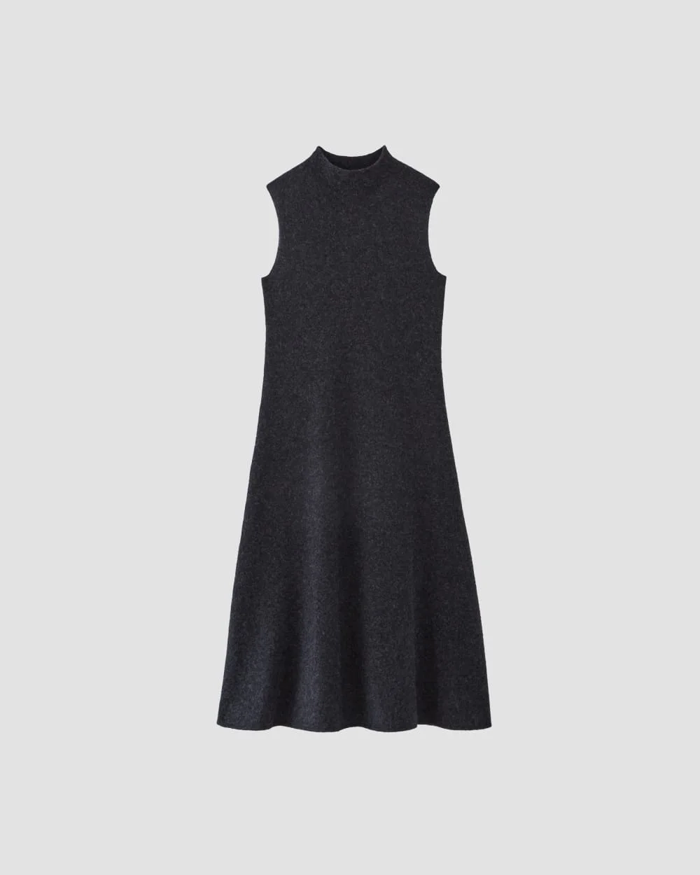 The Cozy-Stretch Sleeveless Midi Dress | Charcoal (2)