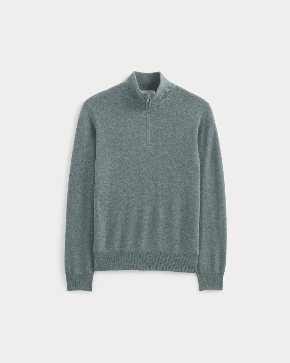 Cashmere Quarter Zip Sweater | Denim Blue (2)