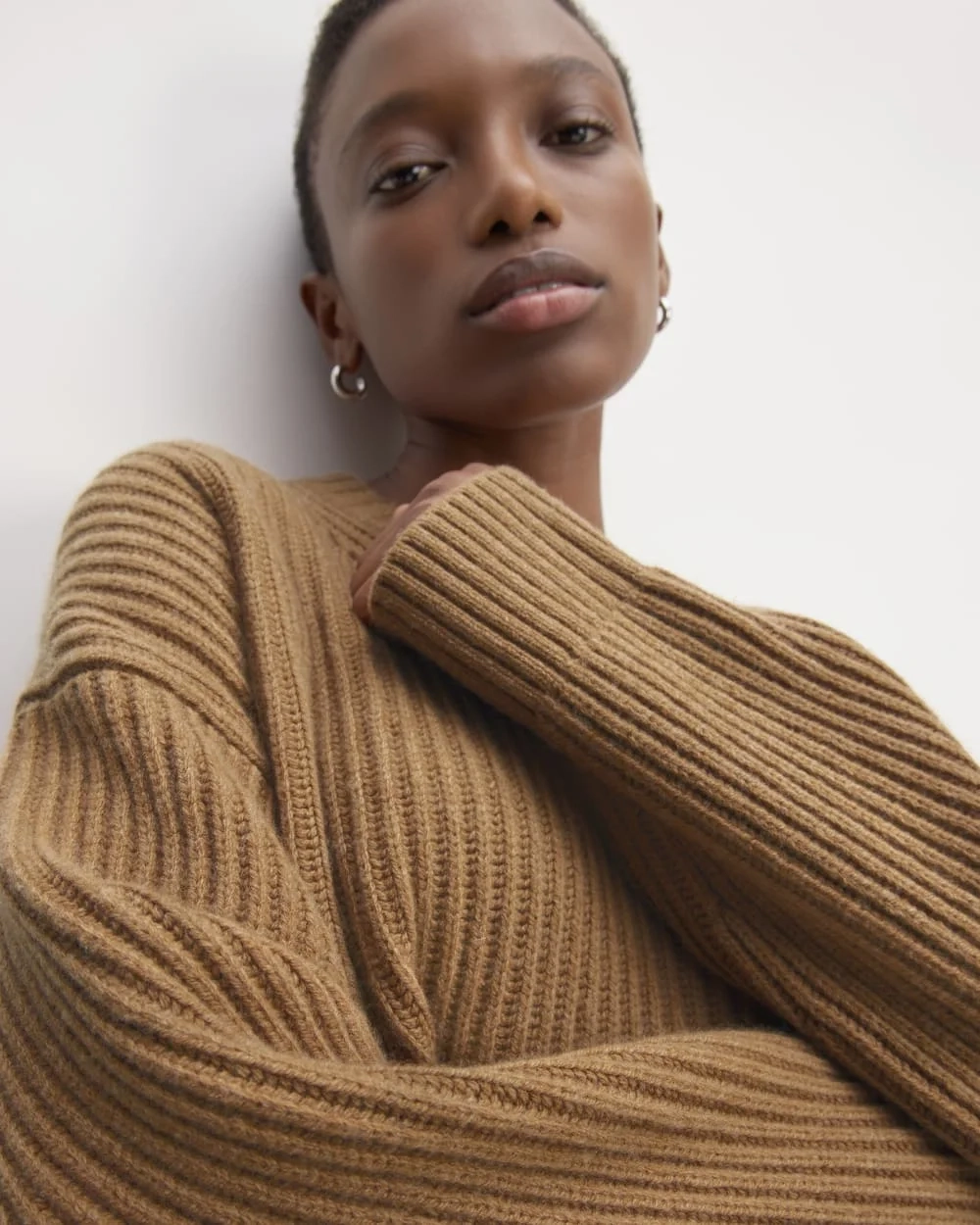 The Oversized Crew in Luxe Merino | Deep Camel (3)