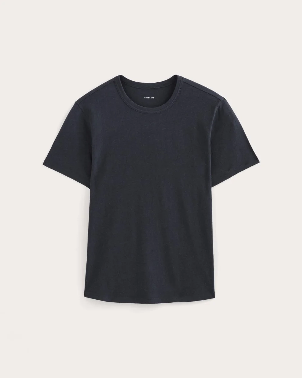 The Cotton Linen Tee | Navy (2)