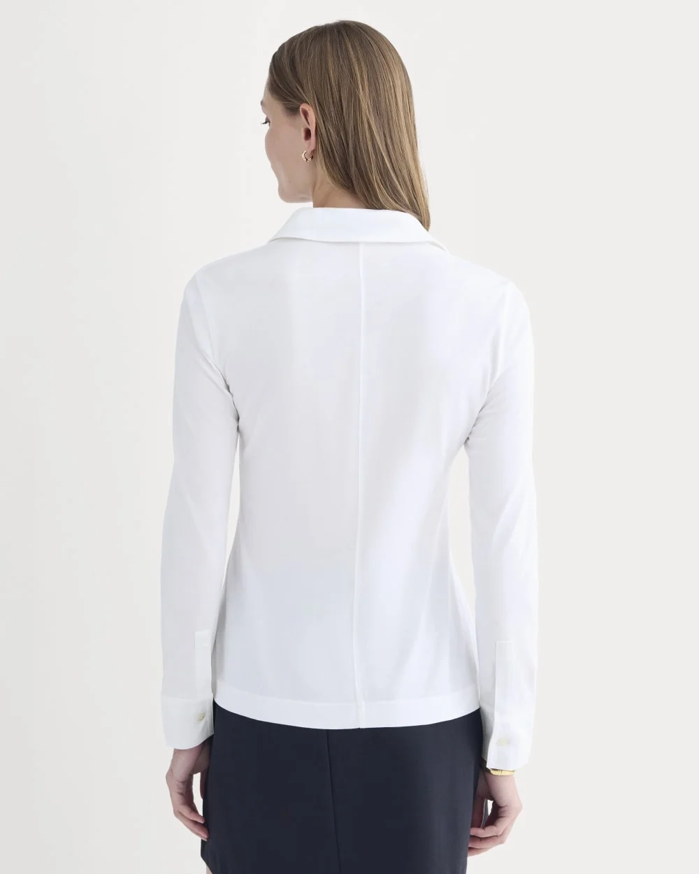 Button-Up Shirt in Essential Cotton | White (3)