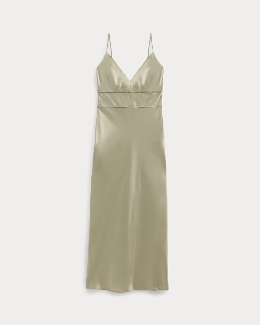Bias Cut Slip Dress in Silk Charmeuse | Peyote (2)