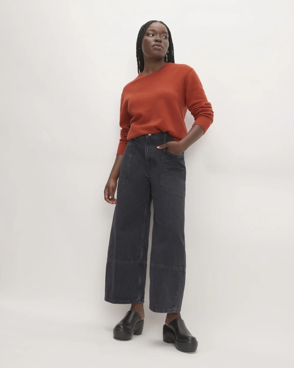 The Classic Crew in Cashmere | Rusted Red (2)