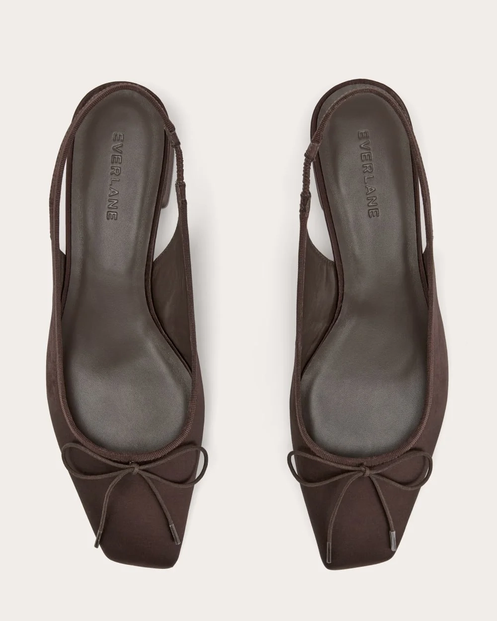 The Ballet Slingback Heel | Deep Brown Satin (2)