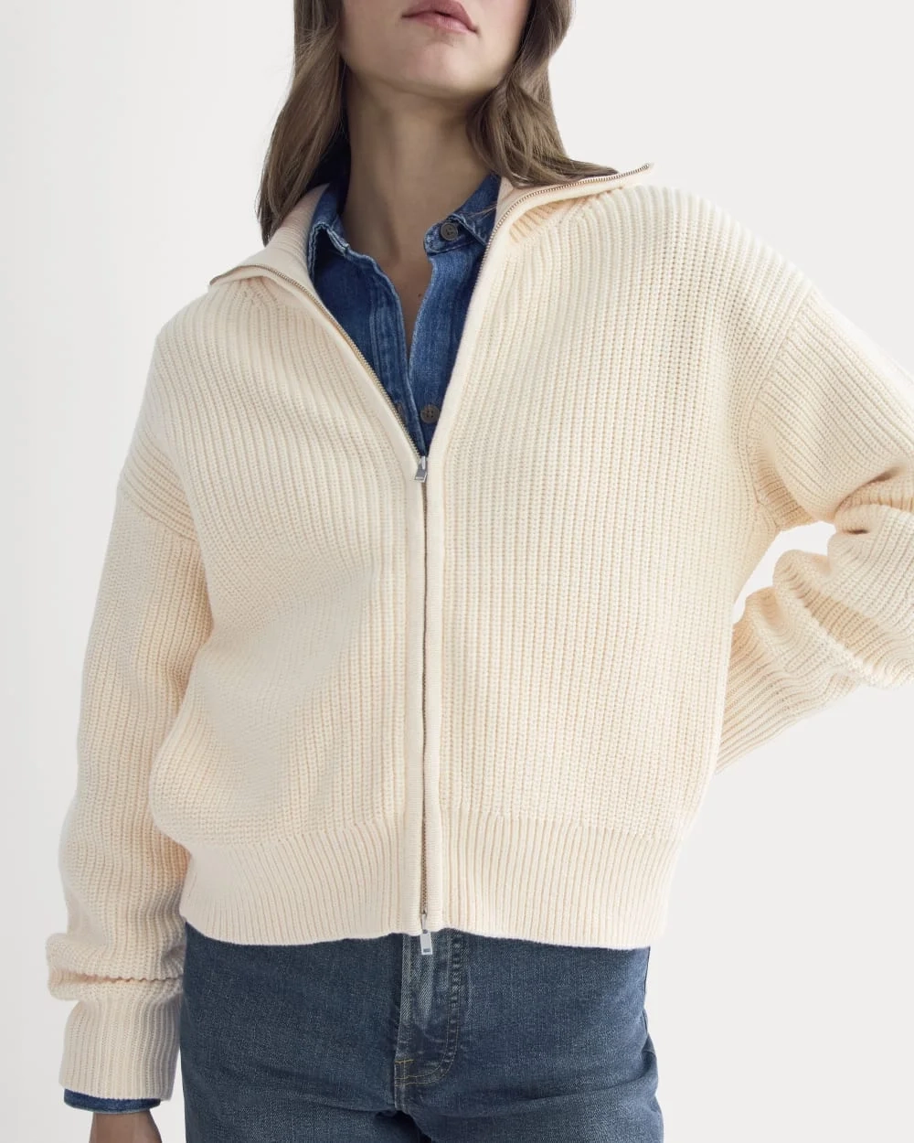 The Full-Zip Sweater in Everyday Cotton | Canvas (2)